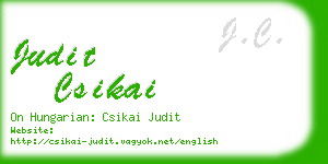 judit csikai business card